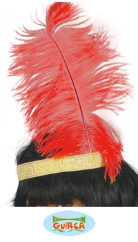 PLUME AUTRUCHE 50cm ROUGE