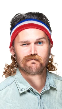 BANDEAU MULET AVEC MOUSTACHE