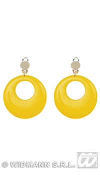 BOUCLES D'OREILLES JAUNES FLUO, LA PAIRE
