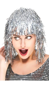 PERRUQUE DISCO ARGENT