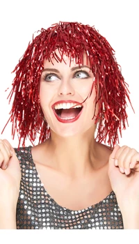 PERRUQUE DISCO ROUGE