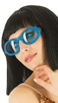 LUNETTES DISCO PAILLETTES BLEUES