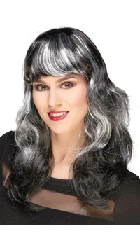 PERRUQUE NOIRE ET BLANCHE