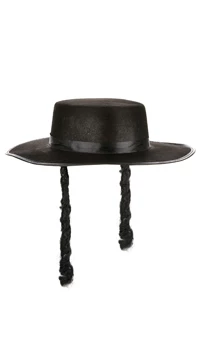 CHAPEAU RABBIN AVEC BOUCLES