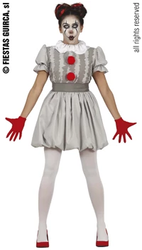 DEGUISEMENT CLOWN GRIS