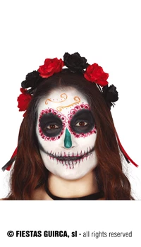 SERRE-TETE ROSES ROUGES ET NOIRES