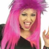 PERRUQUE ROCKER ROSE FLUO