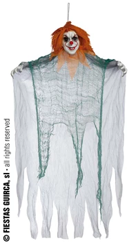 CLOWN CHEVEUX ORANGE A SUSPENDRE