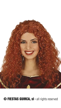 PERRUQUE FRISEE ROUSSE