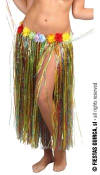 JUPE HAWAIENNE MULTICOLORE 75cm