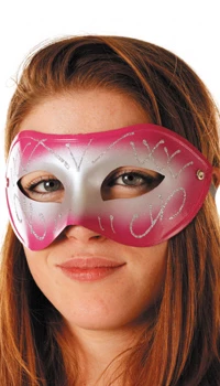 LOUP VENITIEN ROSE ET ARGENT