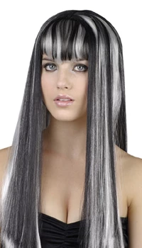 PERRUQUE ALICIA NOIRE ET BLANCHE