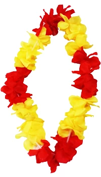 COLLIER HAWAIEN ROUGE ET JAUNE