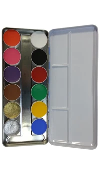 FARD AQUACOLOR KRYOLAN PALETTE 12 COULEURS