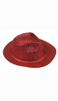 CHAPEAU BORSALINO PAILLETE ROUGE