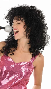 PERRUQUE FRISEE NOIRE