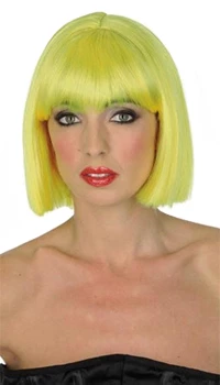 PERRUQUE CRAZY JAUNE FLUO