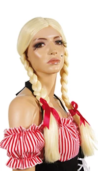 PERRUQUE BLONDE A NATTES