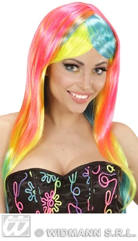 PERRUQUE FLUO MULTICOLORE