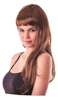 PERRUQUE CHATAIN A FRANGE