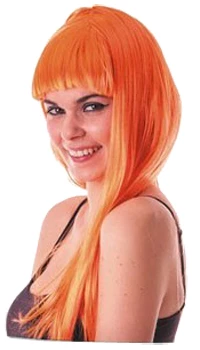 PERRUQUE ORANGE A FRANGE