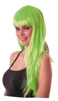 PERRUQUE VERTE A FRANGE