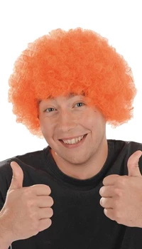 PERRUQUE POP ORANGE FLUO