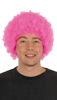 PERRUQUE POP ROSE FLUO