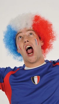 PERRUQUE FRISEE TRICOLORE