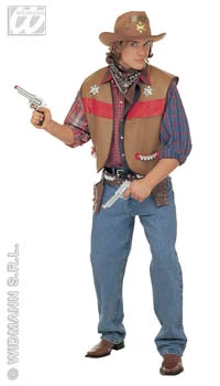 GILET DE COW BOY MARRON