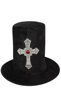 CHAPEAU HAUT DE FORME AVEC CROIX