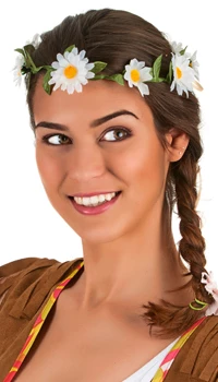 COURONNE HIPPIE FLEURS BLANCHES